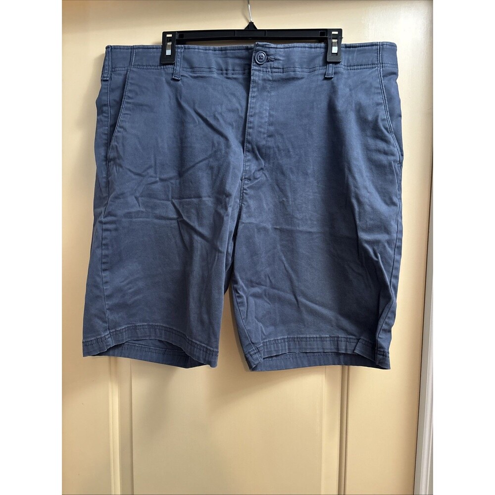 Lee Extreme Comfort Men Shorts 40  Blue Zip Up Pockets Waist 38" Stretchy Preown
